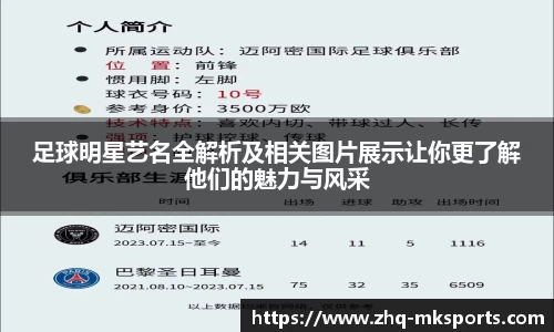 足球明星艺名全解析及相关图片展示让你更了解他们的魅力与风采